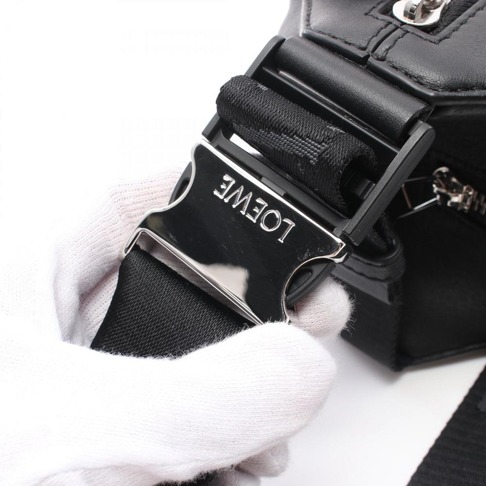 Loewe Convertible Sling Waist Bag Body Leather Black - Picture 6 of 6